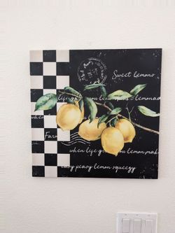 Lemon Wall Art Canvas Print 🍋