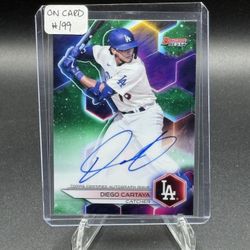 2023 Bowman's Best Best of 2023 Autograph Green Refractor #B23-DC Diego Cartaya Auto #/99
