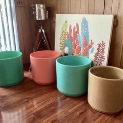 Four Very Large Ceramic Cylinders - $95 Each