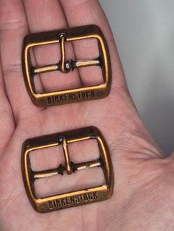 Birkenstock 1 1/4 in Antique Bronze Buckles Pair Rustic Shoe Repair