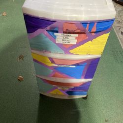 Funky painted storage drawers 
