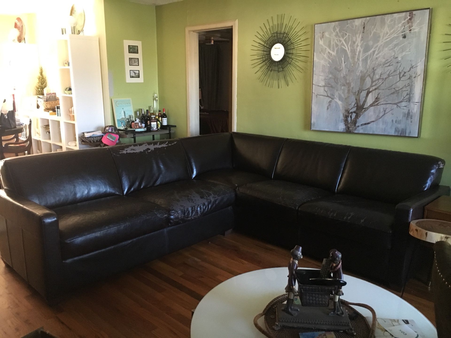 Free leather sectional