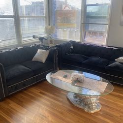Loveseat And Sofa And Coffee Table