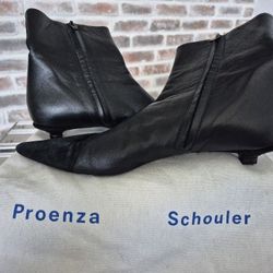 Gorgeous Proenza Schooler Black  Leather& Suede Boots Fits  Size 8 /8.5