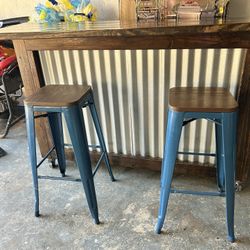  2 Stackable Barstools 
