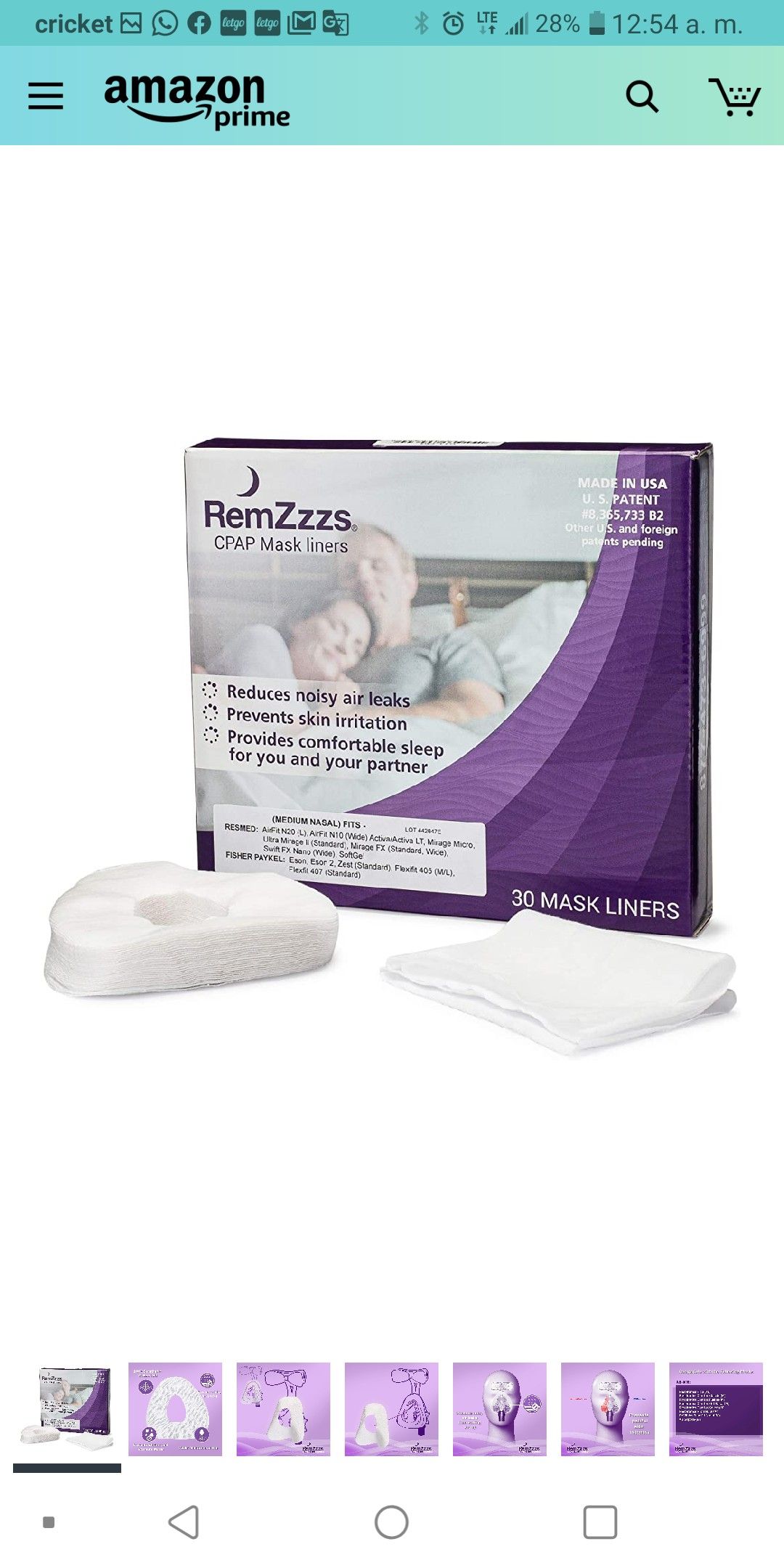 RemZzzs CPAP Mask Liners (30-day Supply)