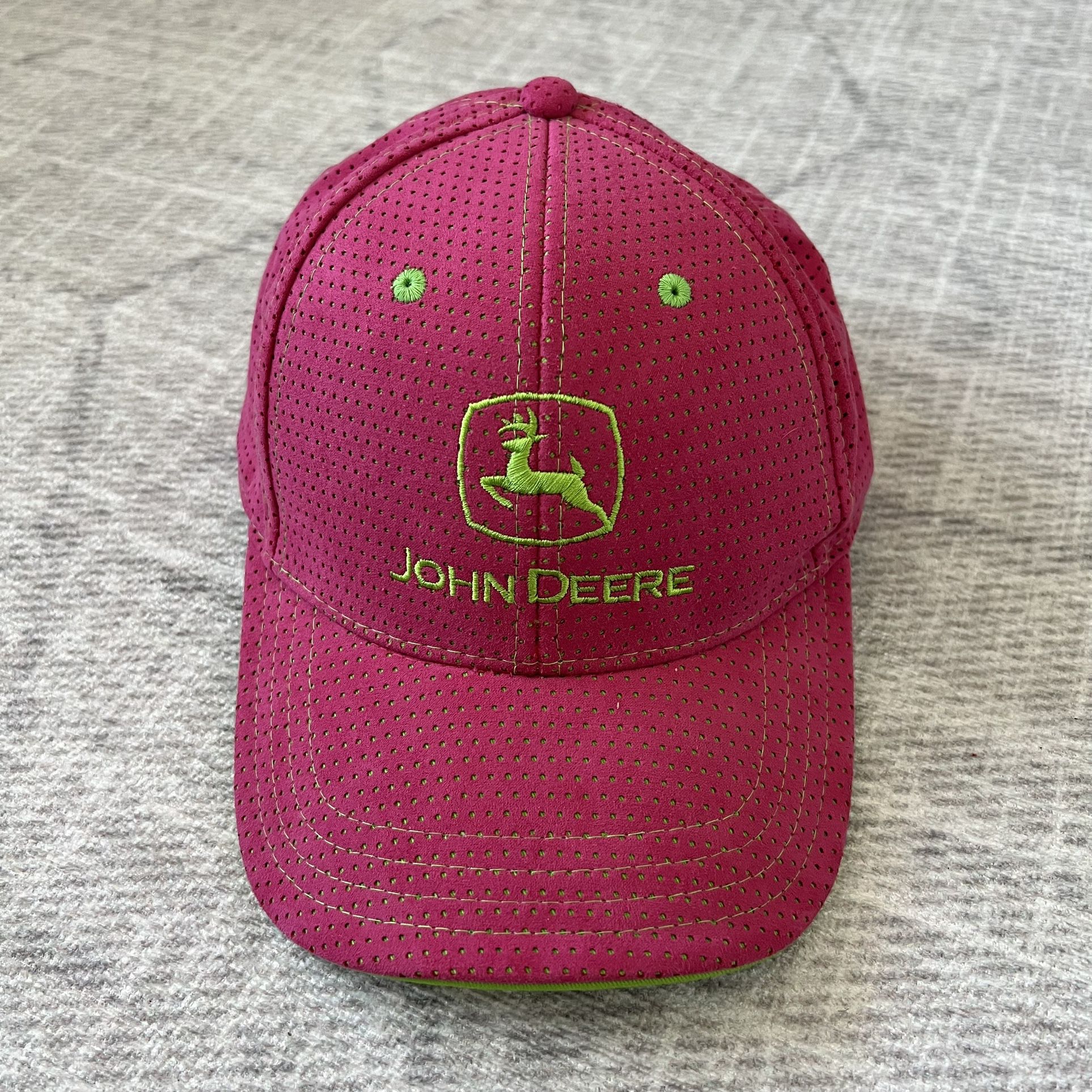 John Deere Tractors Women’s Workwear Utility Adjustable OSFM Pink Velcro Hat