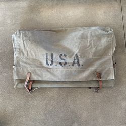 True Vintage US Military Mail Saddlebag Canvas Army Bag