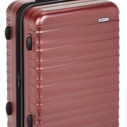 AmazonBasics Premium Hardside Spinner Luggage with Built-In TSA Lock - Red