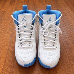 Air Jordan 12 Retro "University Blue" - White/ Blue - Men's Size 7 - Good Condition