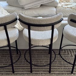 Boucle Bar Stools (3)  