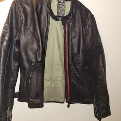 SPIDI leather motorcycle jacket, model P207, Italian