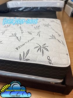 Bamboo Queen mattress and Boxspring bed set Colchon y tambor