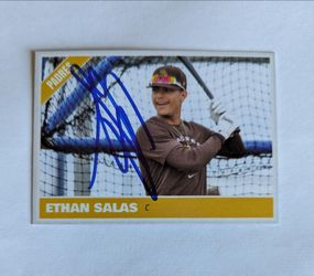 Ethan Salas Autographed Custom Cards! Padres Top Prospect & Rookie