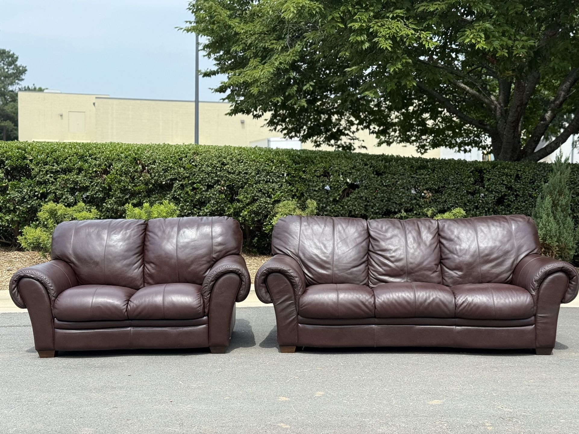 Leather Couch And Loveseat