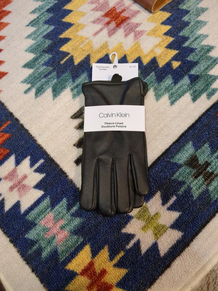 Calvin Klein Leather Gloves