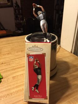 Hallmarks Christmas ornament of Hall of Famer Jerry rice