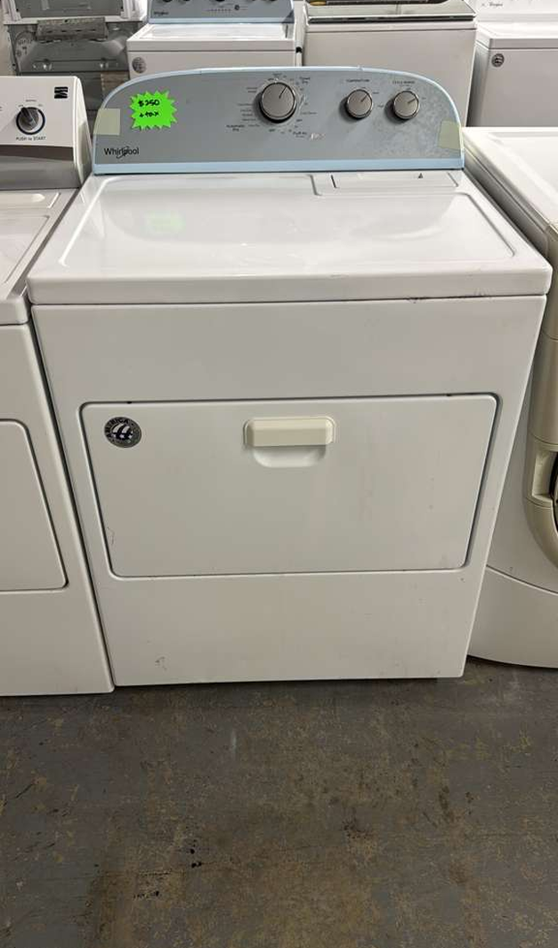 Whirlpool Electric Dryer – White, top lint filter, ready to go