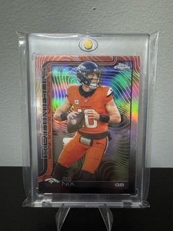 Bo Nix Topps Chrome Etch Variation