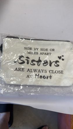 Sisters Canvas Zipper Pouch
