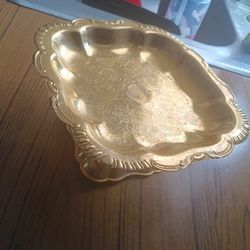 24k Electroplated Vintage Candy Dish 