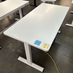 Ergo Art 55”x28” White Color Electric Standing Desk(Single Motor)