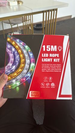 15 m led rope light kit