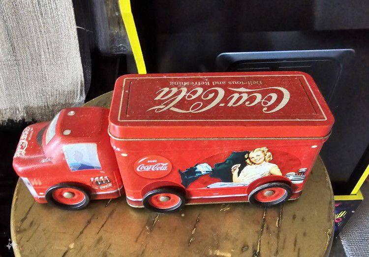 Vintage Red Coca Cola Truck Tin