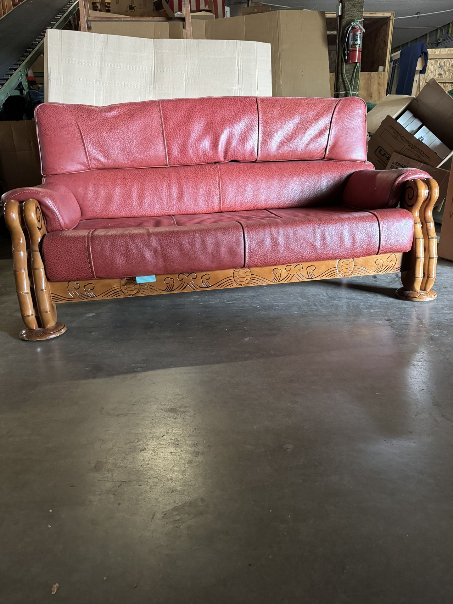 Turtle Carved Couch-3 Seater