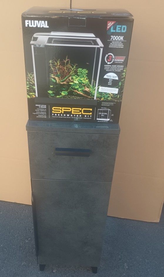 Fluval Spec 2.6 Aquarium Planted Tank All In One Kit And Stand Brand New