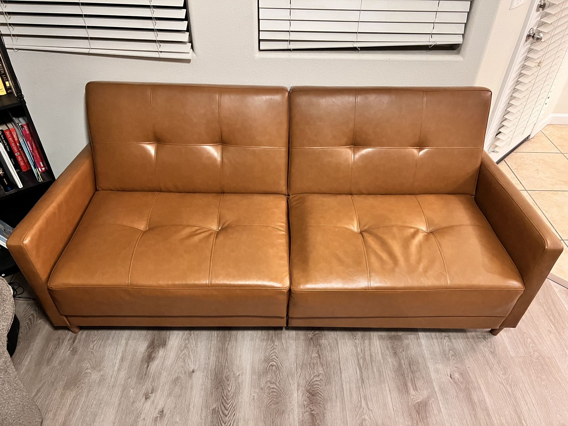 Ashley Faux Leather Sleeper Futon
