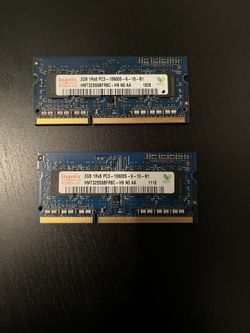 2GB (2x) DDR3 RAM Cards