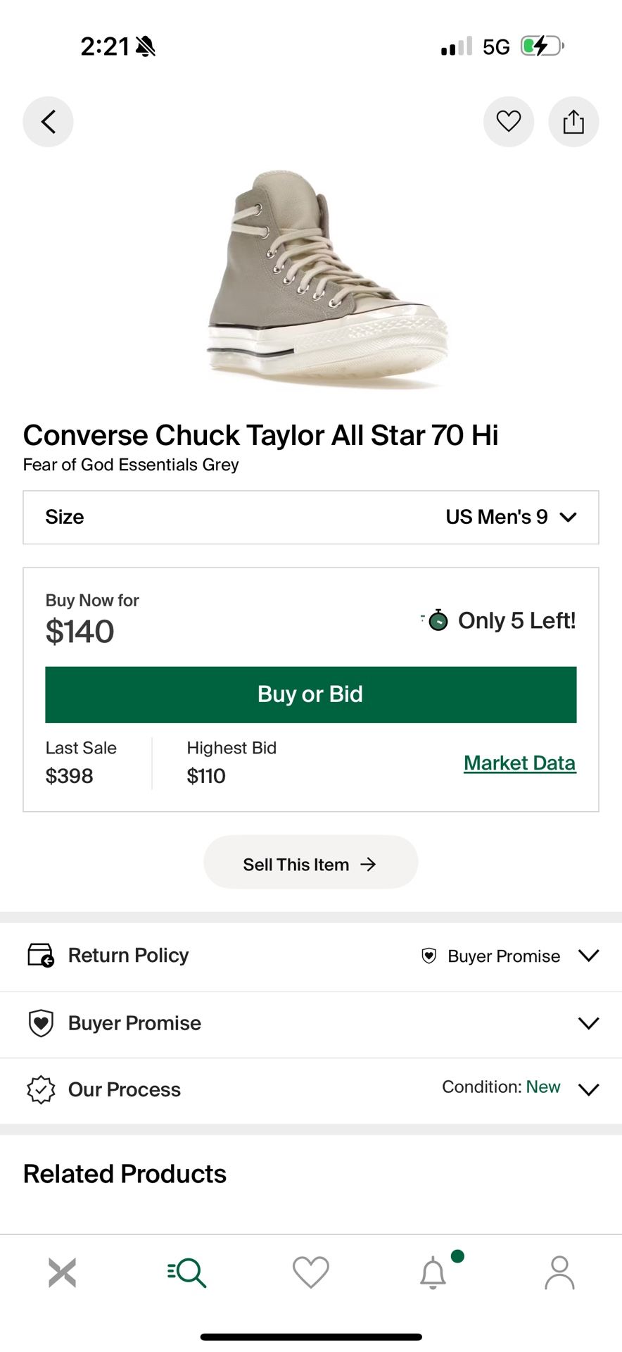 Convers Chuk Fear Of God