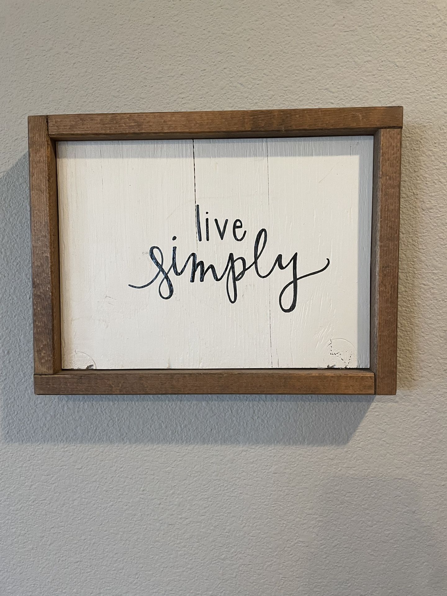 Live Simply Sign