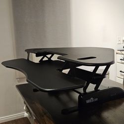 VariDesk ProPlus Manual Standing Desk Riser, 17-1/2"H x 47"W, Black