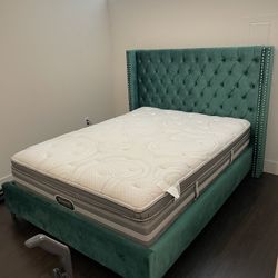 Upholstered Queen Platform Bed Frame!! *SERIOUS INQUIRIES ONLY!!*