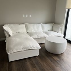 White & Beige Cloud Sectionals (NEW SETS)
