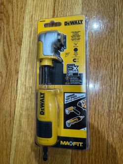 New NIP DeWalt MAXFIT 2-Piece Right Angle Attachment, 1/4" Shank. Model # DWAMRA