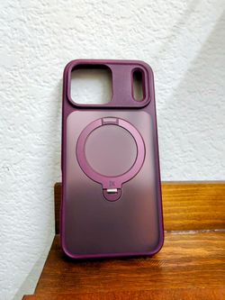 iPhone 18 Pro Max Case, Official Burgundy Design with Patented 360° Magic Stand