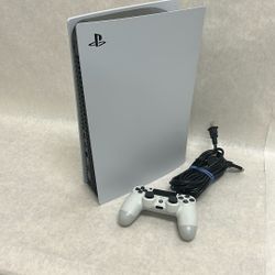 Sony PlayStation five digital with controller, charging cable, power, cord, and HDMI
