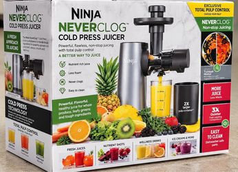 Ninja NeverClog Cold Press Juicer – Brand New Sealed