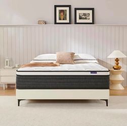 Full 10" Mattress, hybrid, brand new, roll in a box