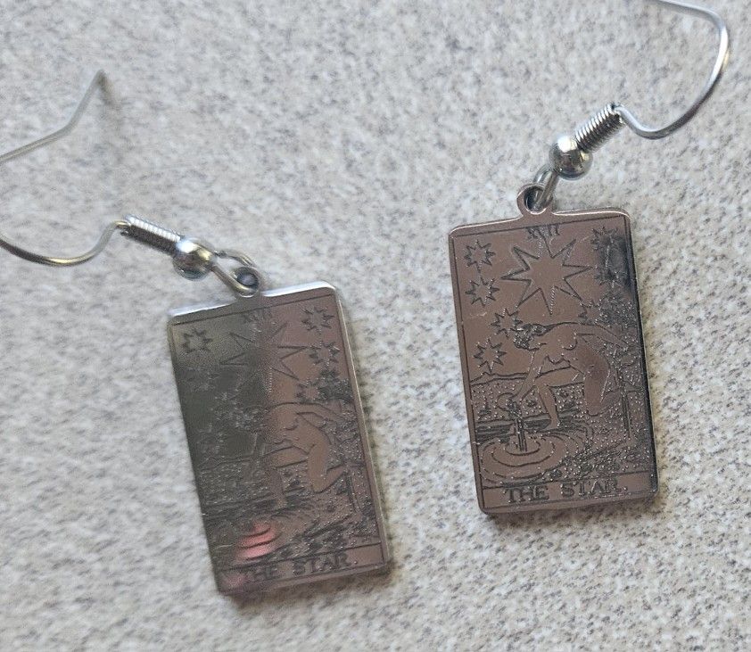 Tarot Card The Star, earrings NEW