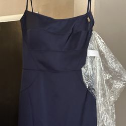 Beautiful Navy Blue Dress (broken Zipper)