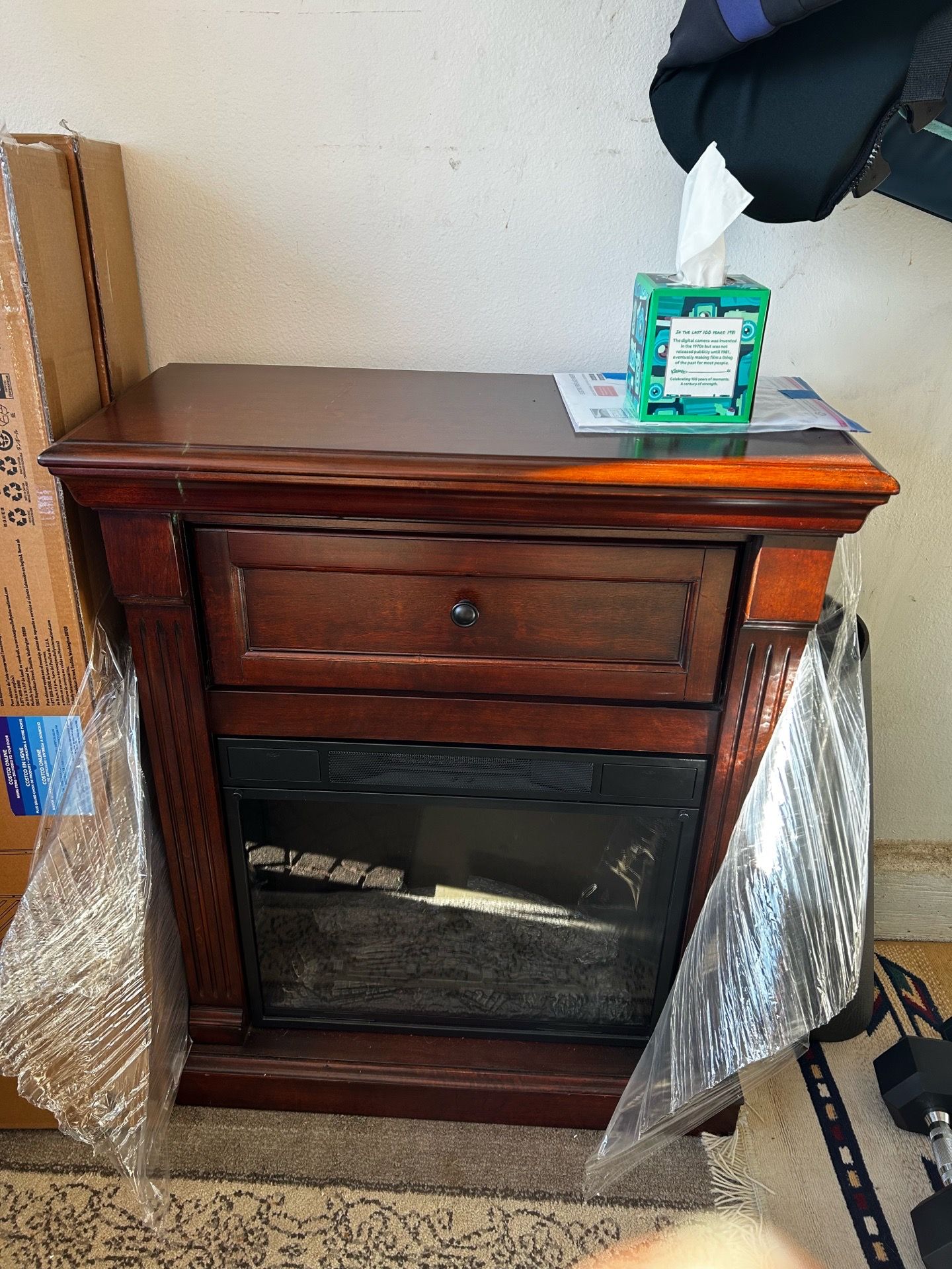 Electric fireplace ( warm and attractive)