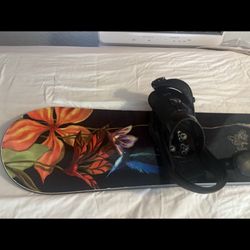 Never Summer Infinity Women’s 148cm Lexa Burton Bindings Women's Mountain Snowboard