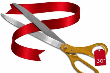30" Ribbon Cutting Scissors Grand Opening Ceremony Kit w/ Ribbon Red XL