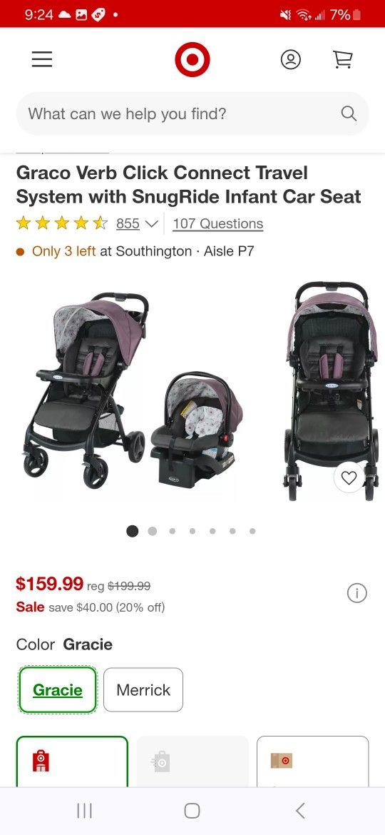 Graco Baby Stroller And Carseat Set