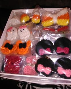 Halloween bows and candycorn hair tais