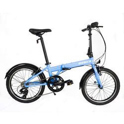 ZiZZO Via 20” Folding Bike-Lightweight Aluminum Frame Genuine Shimano 7-Speed 26lb
